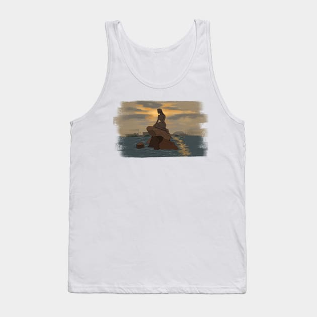 Little mermaid sculptire Tank Top by Vikki.Look